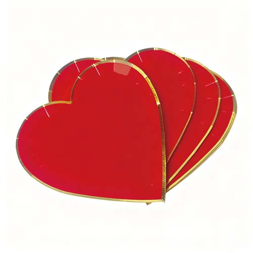 Kraft Heart-Shaped Paper Plates