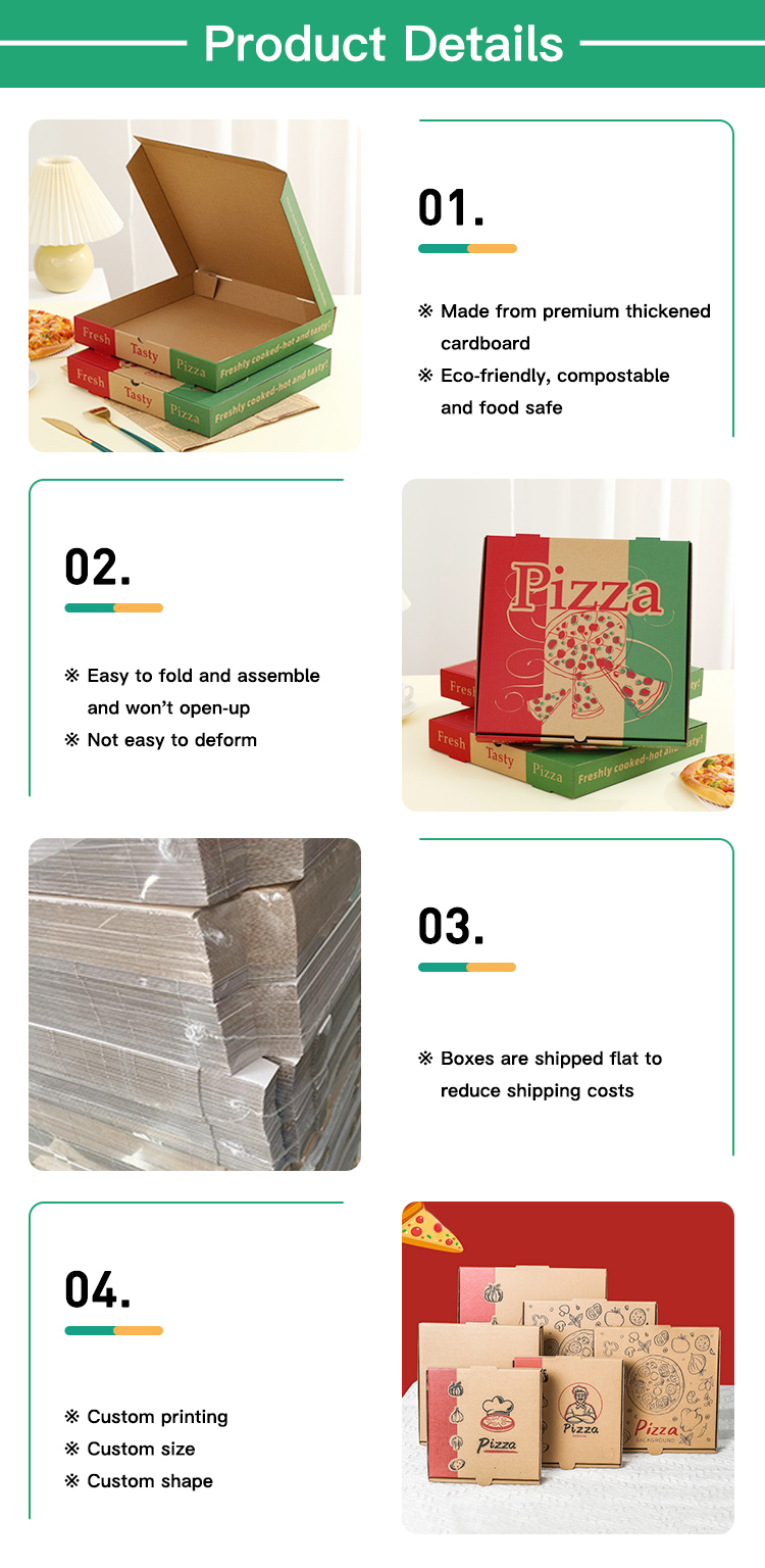 Paper Pizza Boxes Food Containers