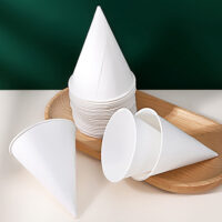 6OZ White Brown Water Cone Paper Cups 6OZ White Brown Water Cone Paper Cups