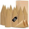 6OZ White Brown Water Cone Paper Cups
