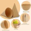 6OZ White Brown Water Cone Paper Cups