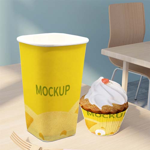 Customized Design Square Paper Cup Customized Design Square Paper Cup