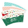 Disposable Custom Printed Paper Cup Fans Disposable Custom Printed Paper Cup Fans