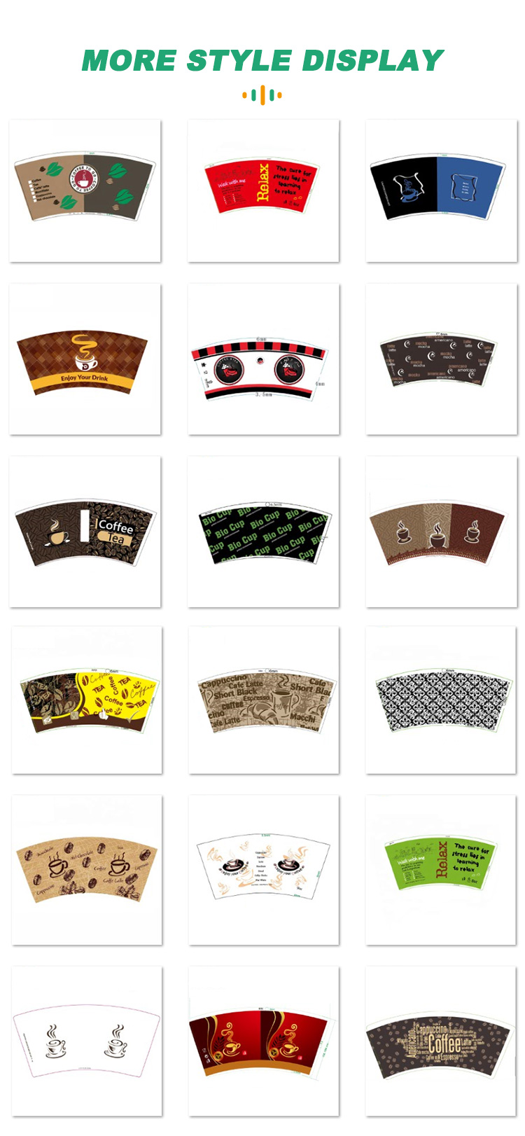 Disposable Custom Printed Paper Cup Fans
