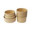 Kraft Paper Bowl With Pet Lid