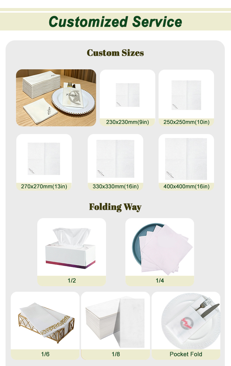 Lint-Free Linen Texture Napkin for 5-Star Hotel