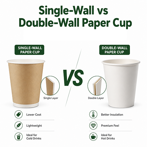 Singer-Wall Paper Cup vs Double-Wall Paper Cup