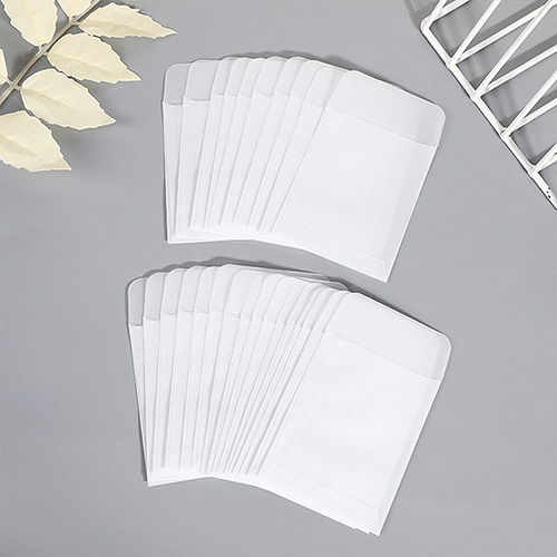 Square Flat Translucent Paper Envelope Jewelry Packaging Bag