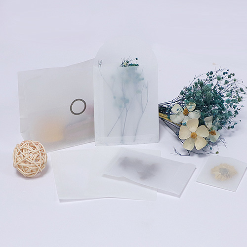 Square Flat Translucent Paper Envelope Jewelry Packaging Bag