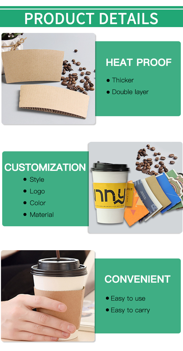 Takeaway Paper Cups with Sleeves and Lid