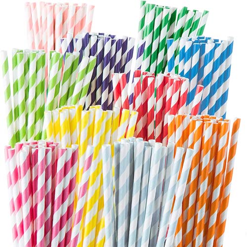 Compostable Cocktail Paper Straws