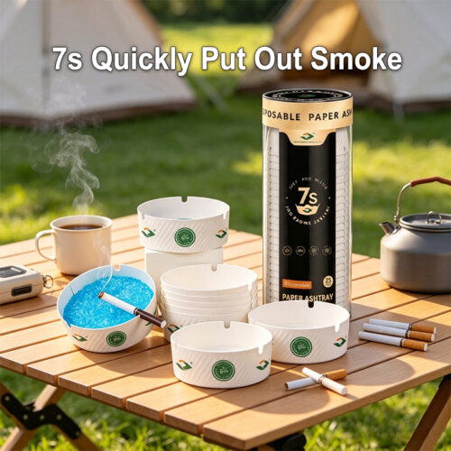 Disposable Paper Ashtray with Tobacco Sand Disposable Paper Ashtray with Tobacco Sand