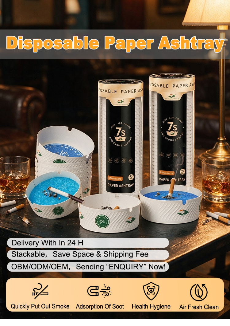 Disposable Paper Ashtray with Tobacco Sand