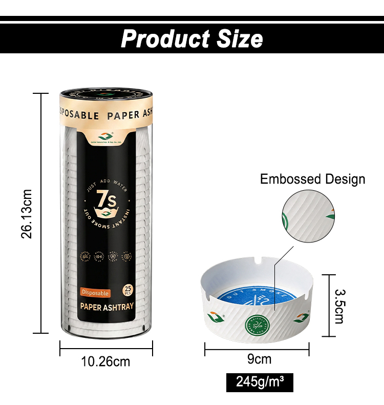 Disposable Paper Ashtray with Tobacco Sand