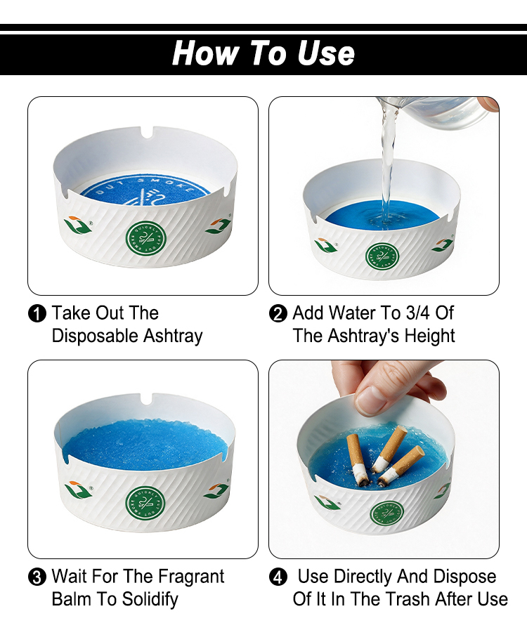 Disposable Paper Ashtray with Tobacco Sand