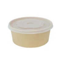 Kraft Paper Salad Bowls with PET Lid Kraft Paper Salad Bowls with PET Lid