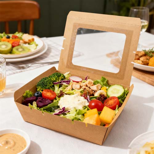 Paper Lunch Box with Window Paper Lunch Box with Window