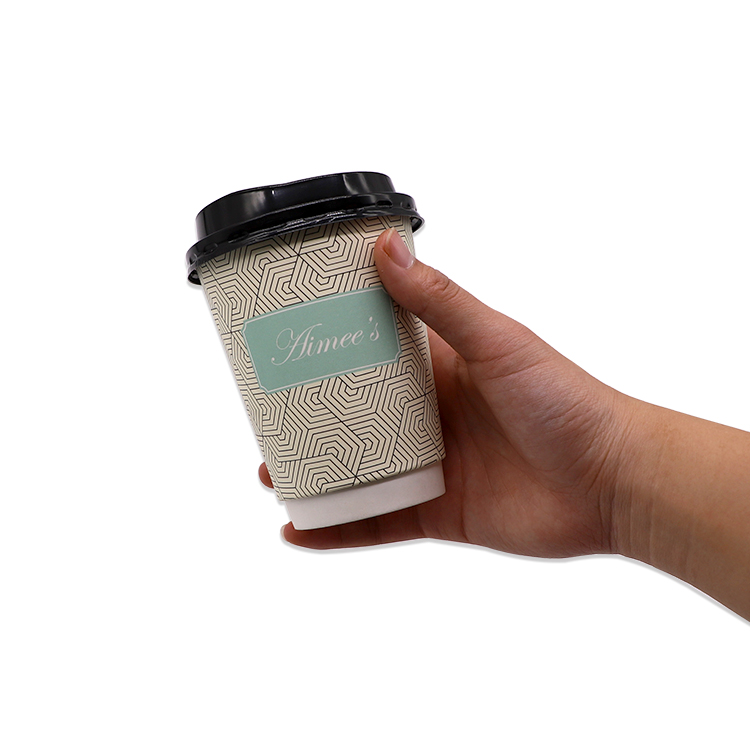 12oz Double Wall Paper Coffee Cup with Lid