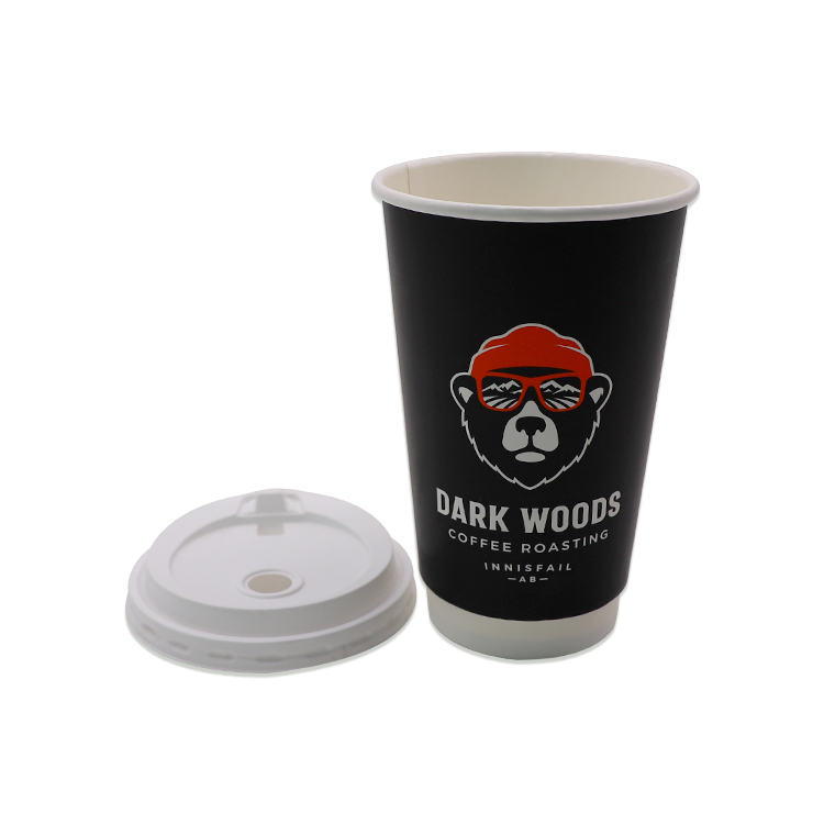 12oz Double Wall Paper Coffee Cup with Lid
