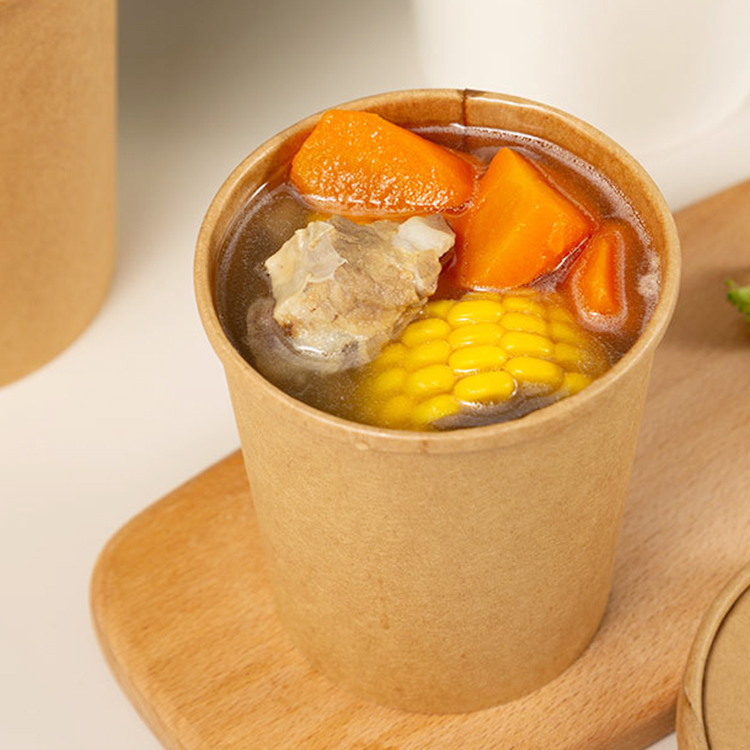 16oz Disposable Soup Paper Bowl with Lid