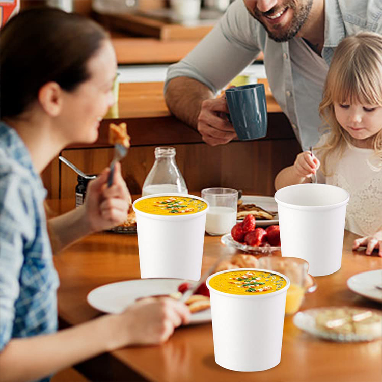 16oz Disposable Soup Paper Bowl with Lid