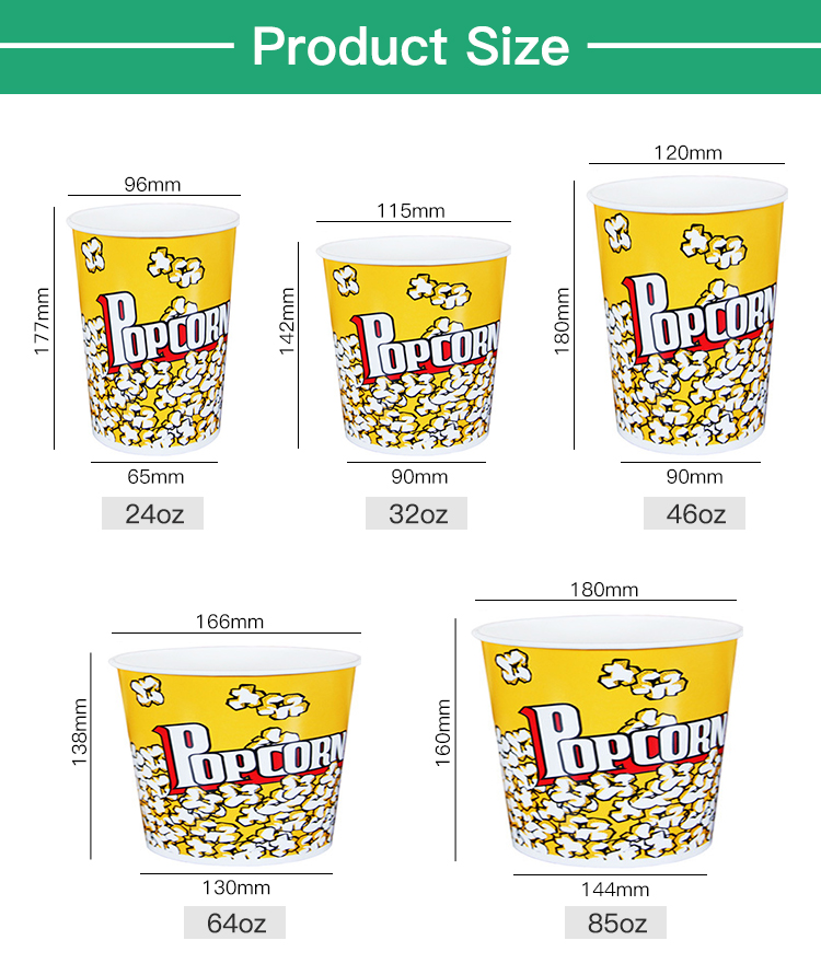 Custom Printed Movie Popcorn Buckets