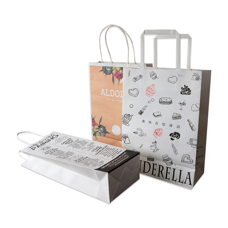 Custom Printed Paper Shopping Bags with Handles Custom Printed Paper Shopping Bags with Handles