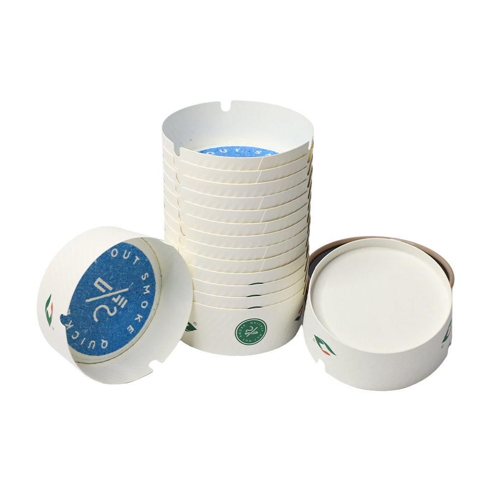Disposable Paper Ashtray for Smoking Areas Disposable Paper Ashtray for Smoking Areas