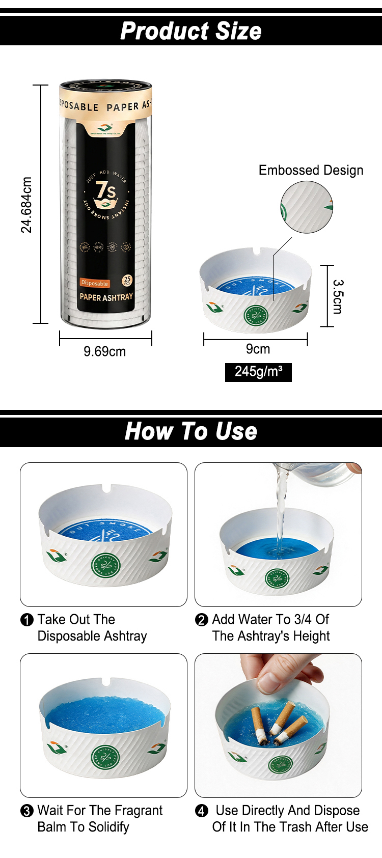 OEM Paper Ashtray Supplier for Custom Hospitality Products