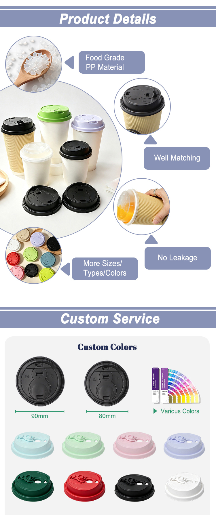 PP Lids For Cold Drinks