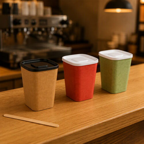 80mm Diameter 10oz 12oz 16oz Square Paper Cups