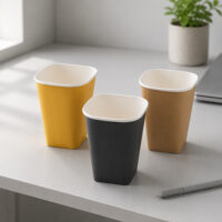 85mm Diameter 12oz 16oz 22oz Square Paper Cups 85mm Diameter 12oz 16oz 22oz Square Paper Cups