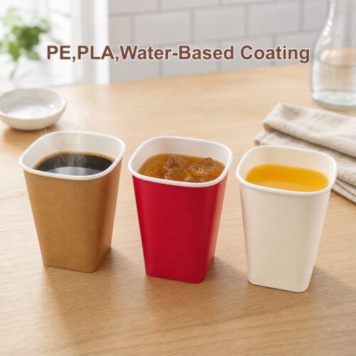 85mm Diameter 12oz 16oz 22oz Square Paper Cups 85mm Diameter 12oz 16oz 22oz Square Paper Cups