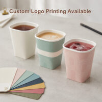85mm Diameter 12oz 16oz 22oz Square Paper Cups 85mm Diameter 12oz 16oz 22oz Square Paper Cups