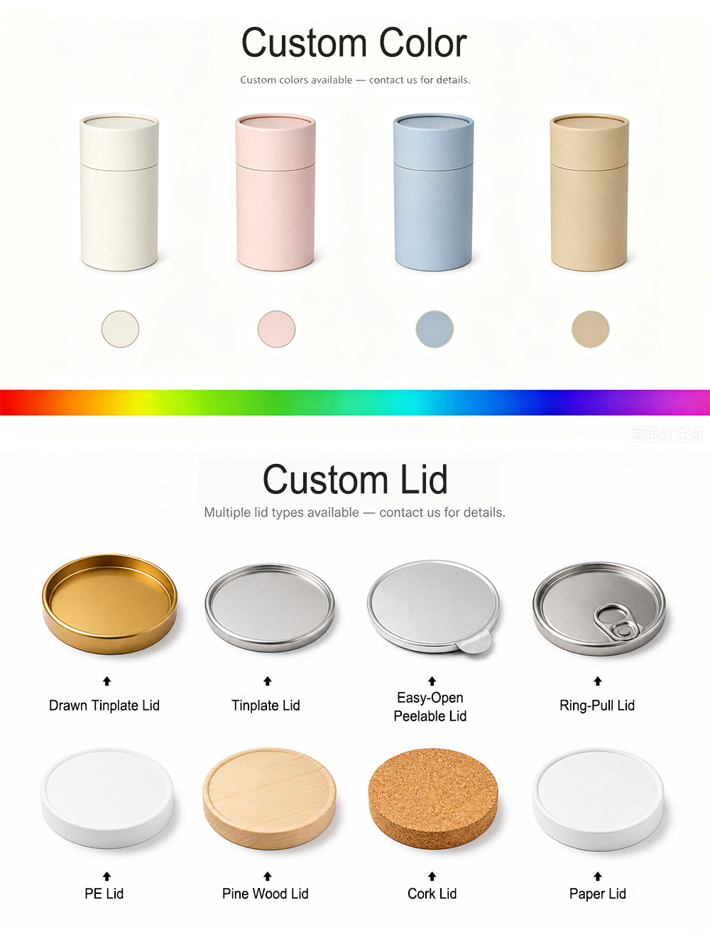 Custom Cake Paper Tube Container