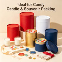 Custom Logo Printed Holiday Paper Tubes Custom Logo Printed Holiday Paper Tubes
