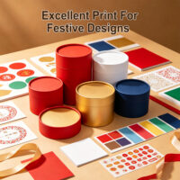 Custom Logo Printed Holiday Paper Tubes Custom Logo Printed Holiday Paper Tubes