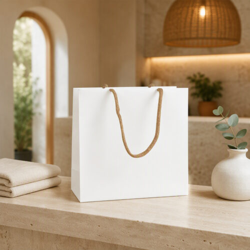 Custom Printed Cosmetic Paper Bags with Logo Custom Printed Cosmetic Paper Bags with Logo