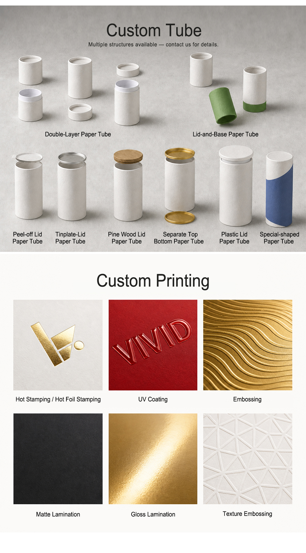 Custom Printed Kraft Paper Tube