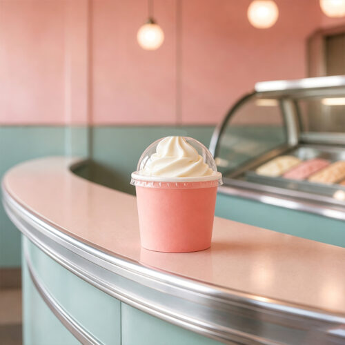 Disposable Paper Ice Cream Cups for Frozen Desserts