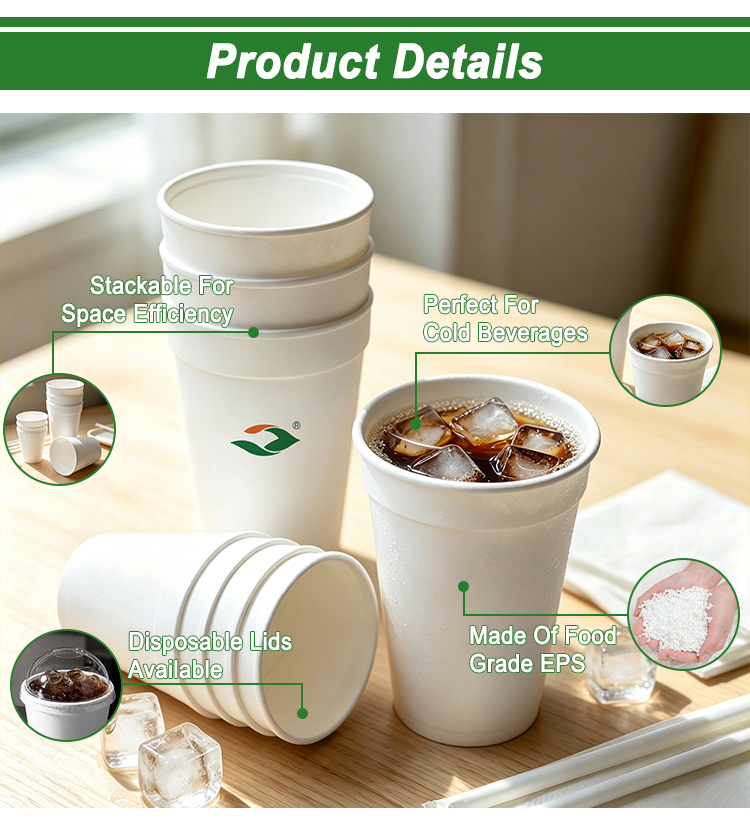 EPS Air-Cel Foam Cups for Long-Lasting Cold Drinks