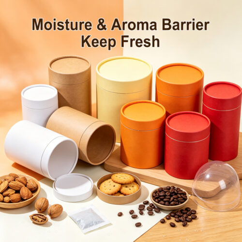 Eco-friendly Luxury Cake Food Kraft Paper Tube Eco-friendly Luxury Cake Food Kraft Paper Tube