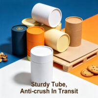Eco-friendly Luxury Cake Food Kraft Paper Tube Eco-friendly Luxury Cake Food Kraft Paper Tube