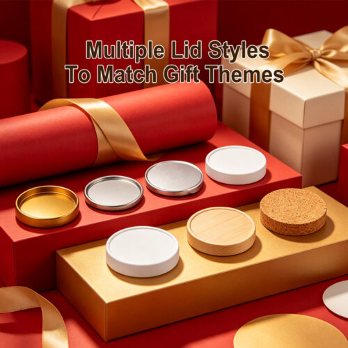 Holiday Paper Tubes with Lids – Biodegradable Christmas Gift Cardboard