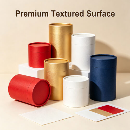 Holiday Paper Tubes with Lids – Biodegradable Christmas Gift Cardboard