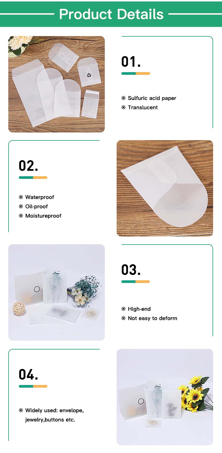 Sulfuric Acid Paper Envelopes Semi-Transparent